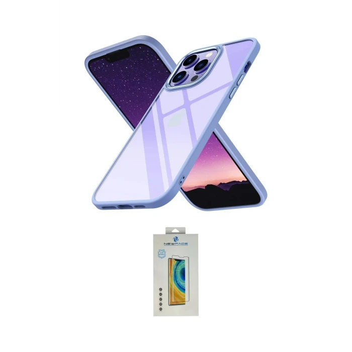 ieg™ iPhone 14 Pro Max Kılıf Nova Işık Serisi - Siyah Polymer Nano Ekran Koruyucu