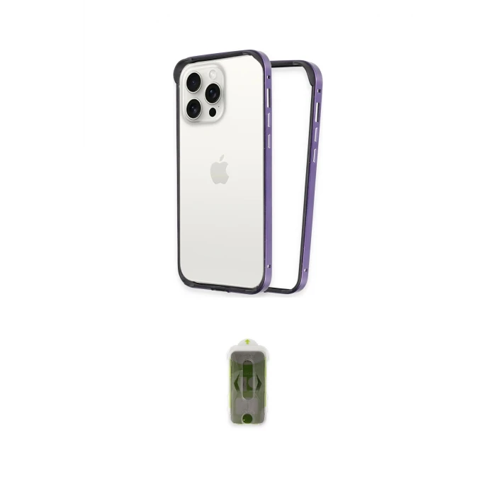 ieg™ iPhone 14 Pro Max Kılıf Pusula Asil Koleksiyonu - Siyah Joko Magic 5D Hayalet Cam