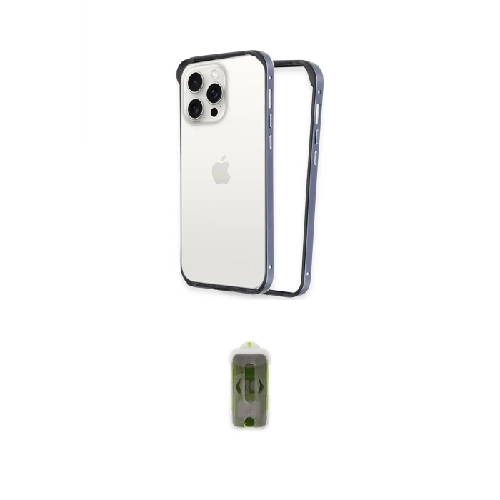 ieg™ iPhone 14 Pro Max Kılıf Pusula Asil Koleksiyonu - Siyah Joko Magic 5D Hayalet Cam