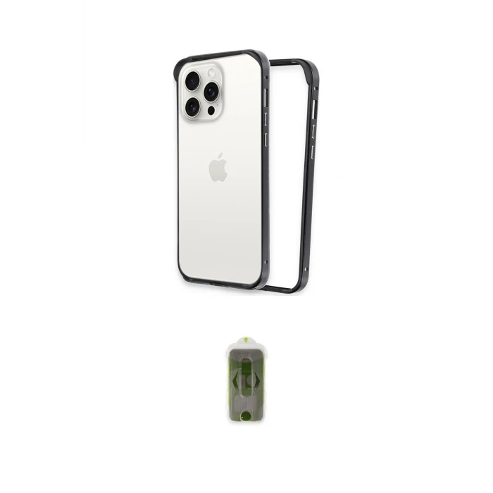 ieg™ iPhone 14 Pro Max Kılıf Pusula Asil Koleksiyonu - Siyah Joko Magic 5D Hayalet Cam