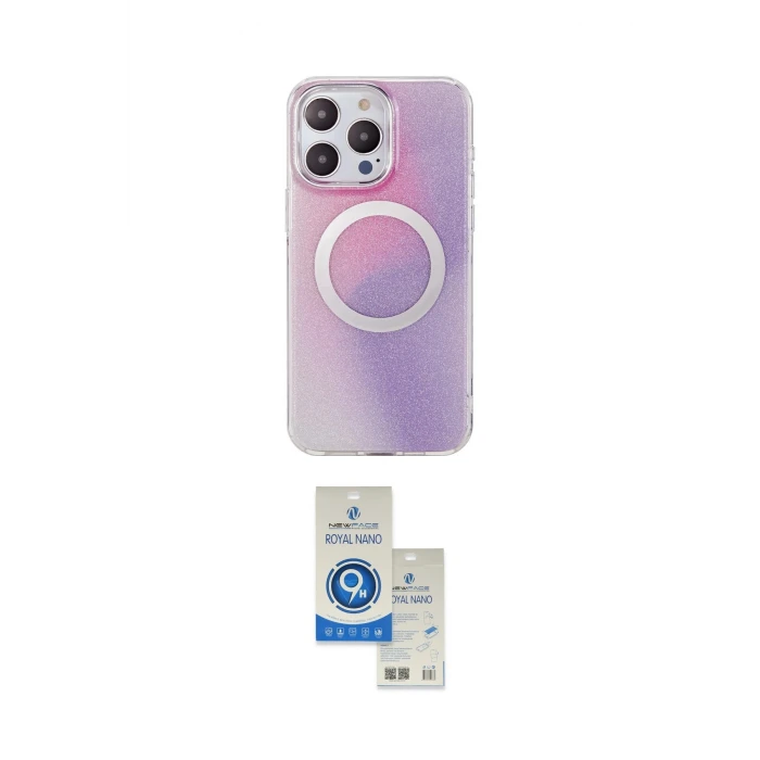 ieg™ iPhone 14 Pro Max Kılıf Pusula Form - Şeffaf Royal Nano Ekran Koruyucu