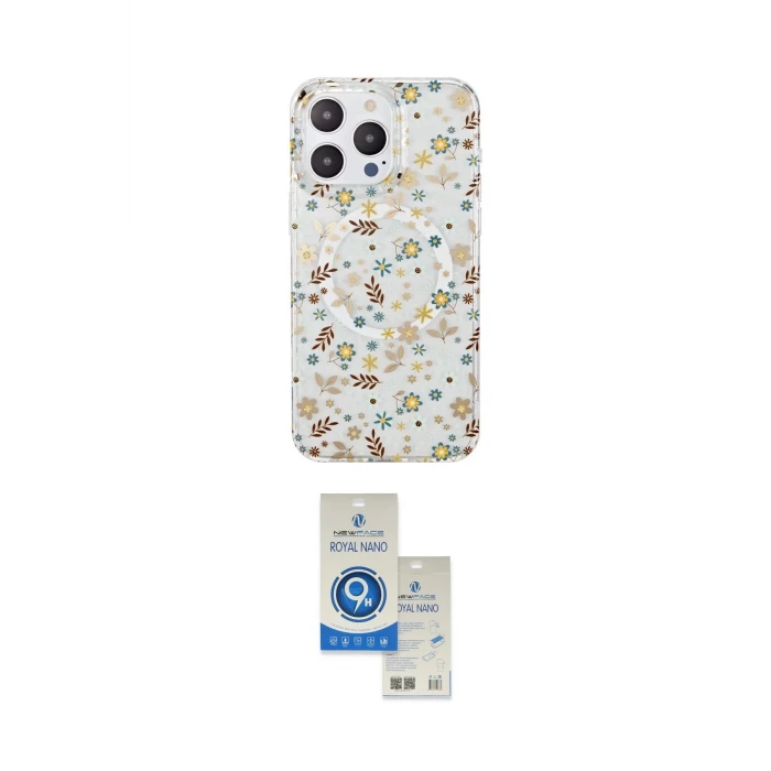 ieg™ iPhone 14 Pro Max Kılıf Pusula Form - Şeffaf Royal Nano Ekran Koruyucu