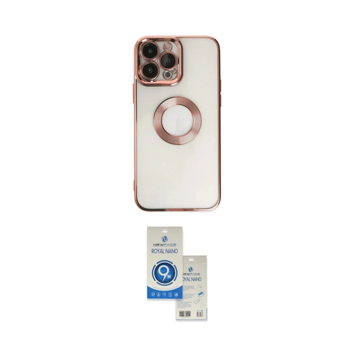 ieg™ iPhone 14 Pro Max Kılıf Pusula Form - Şeffaf Royal Nano Ekran Koruyucu