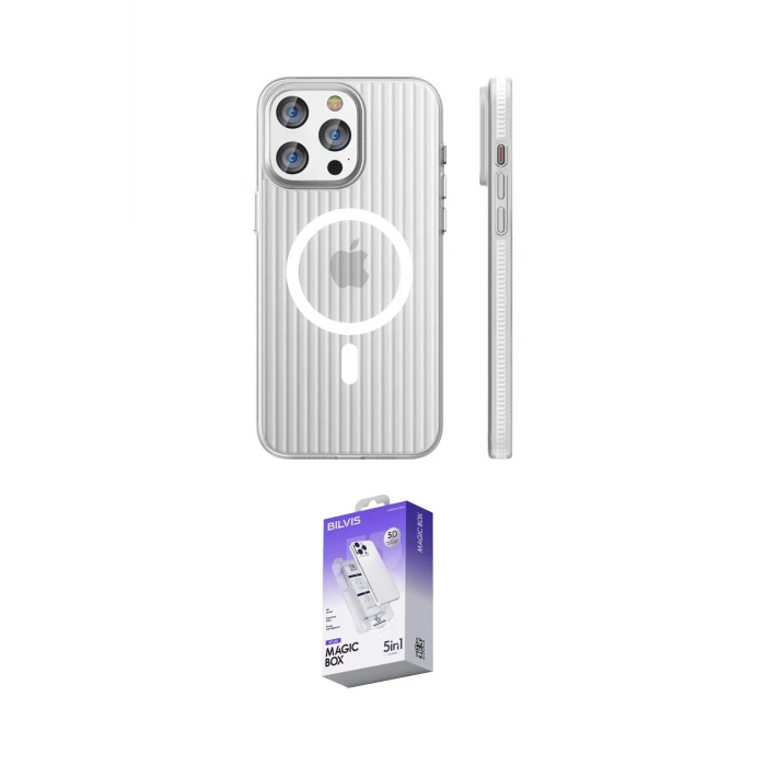 ieg™ iPhone 14 Pro Max Kılıf Pusula Minimal Koleksiyonu - Siyah Bilvis 5in1 3D Magic Cam Ekran Koruyucu
