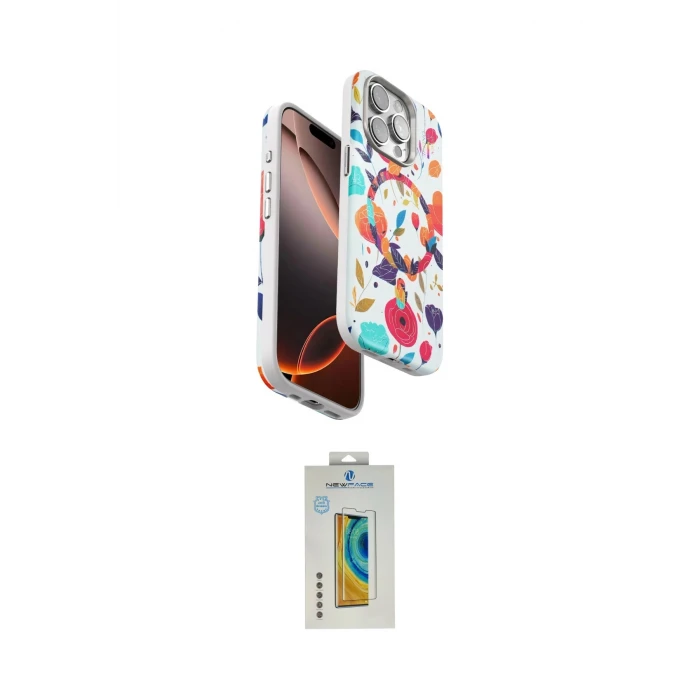 ieg™ iPhone 14 Pro Max Kılıf Siluet Doku - Siyah Polymer Nano Ekran Koruyucu