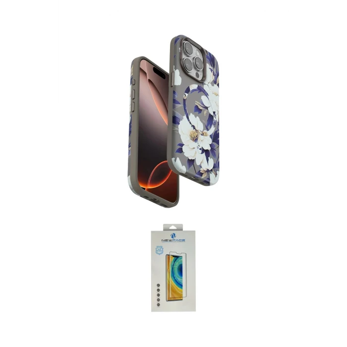 ieg™ iPhone 14 Pro Max Kılıf Siluet Doku - Siyah Polymer Nano Ekran Koruyucu