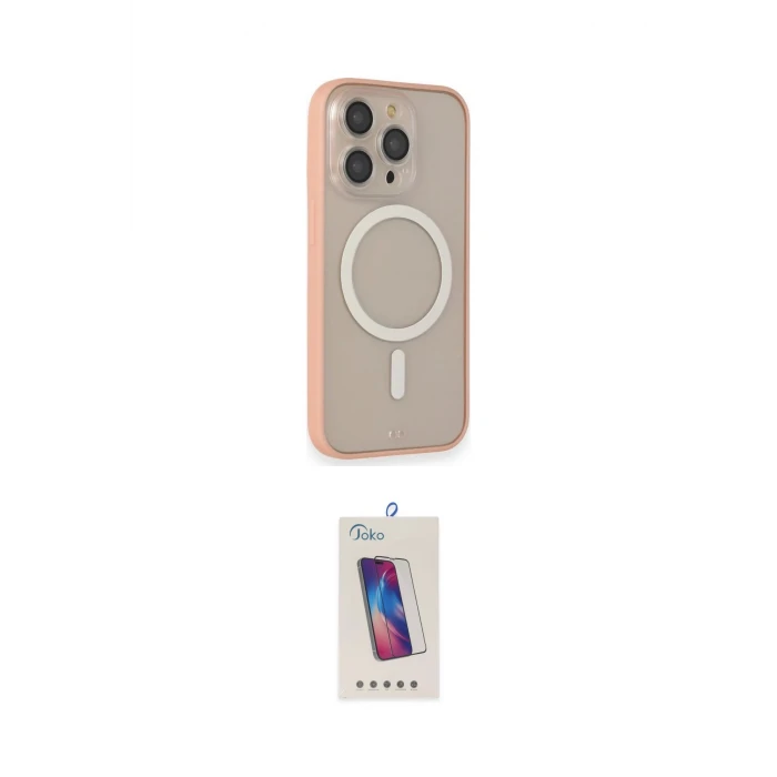 ieg™ iPhone 14 Pro Max Kılıf Siluet Işık Koleksiyonu - Siyah Joko 5D Cam
