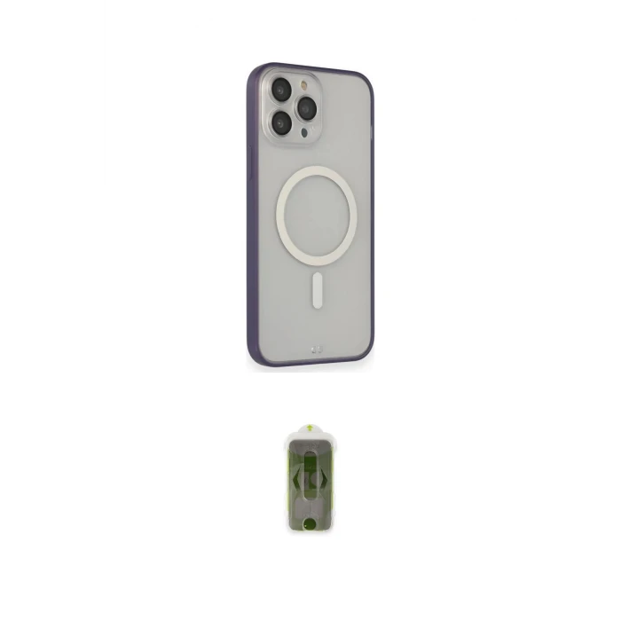 ieg™ iPhone 14 Pro Max Kılıf Siluet Işık Koleksiyonu - Siyah Joko Magic 5D Hayalet Cam