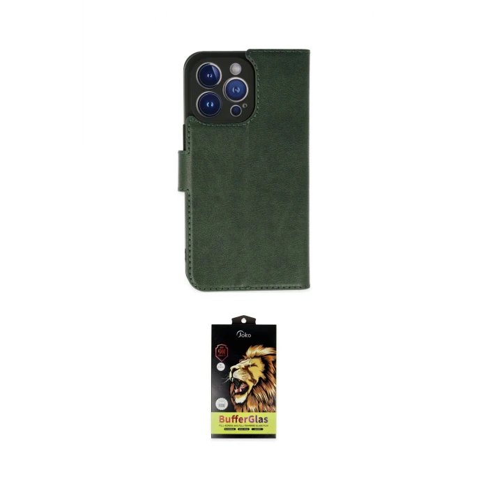 ieg™ iPhone 14 Pro Max Kılıf Siluet Işık Serisi - Siyah Buffer Cam Ekran Koruyucu