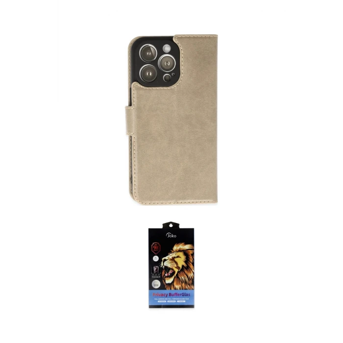 ieg™ iPhone 14 Pro Max Kılıf Siluet Işık Serisi - Siyah Buffer Hayalet Cam Ekran Koruyucu