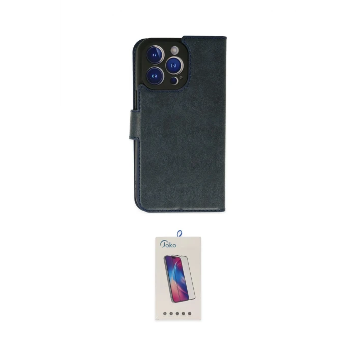 ieg™ iPhone 14 Pro Max Kılıf Siluet Işık Serisi - Siyah Joko 5D Cam