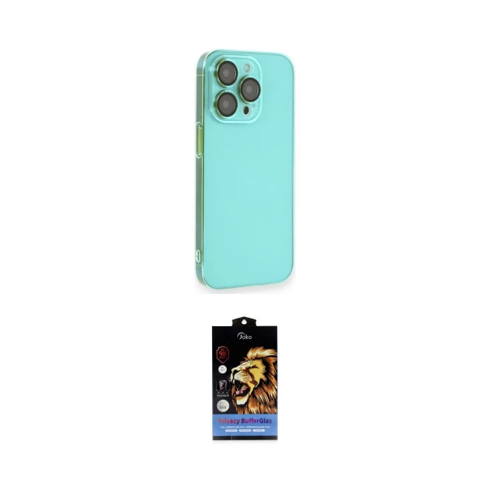 ieg™ iPhone 14 Pro Max Kılıf Siluet Minimal Özel Seri - Siyah Buffer Hayalet Cam Ekran Koruyucu