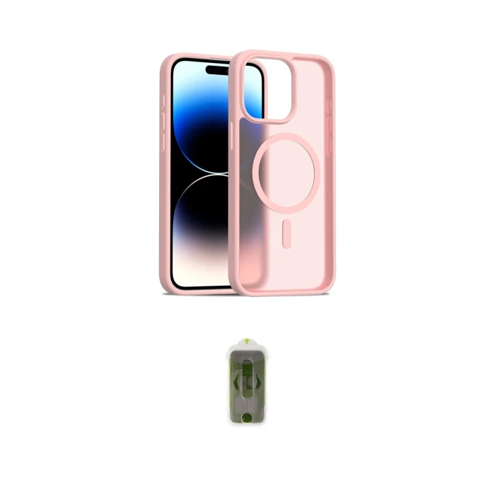 ieg™ iPhone 14 Pro Max Kılıf Siluet Minimal Prime - Siyah Joko Magic 5D Hayalet Cam