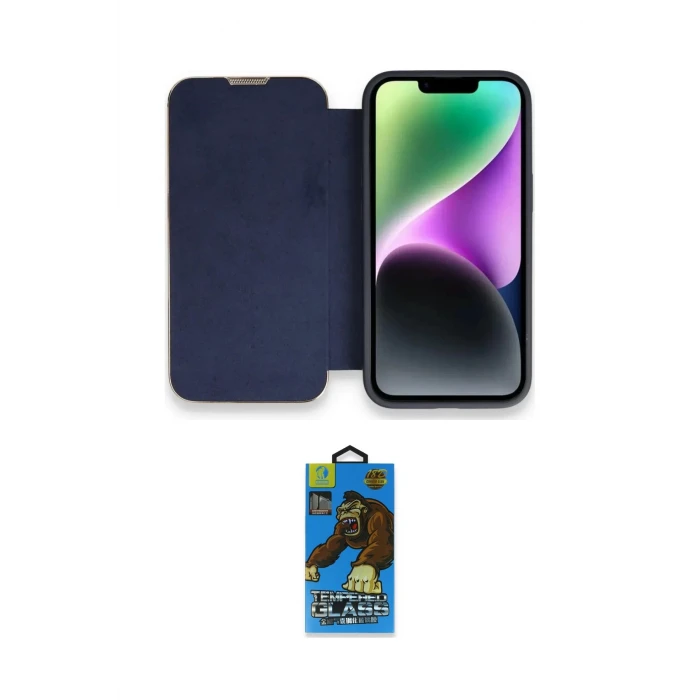 ieg™ iPhone 14 Pro Max Kılıf Siluet Minimal Serisi - Siyah 18D Cam Ekran Koruyucu