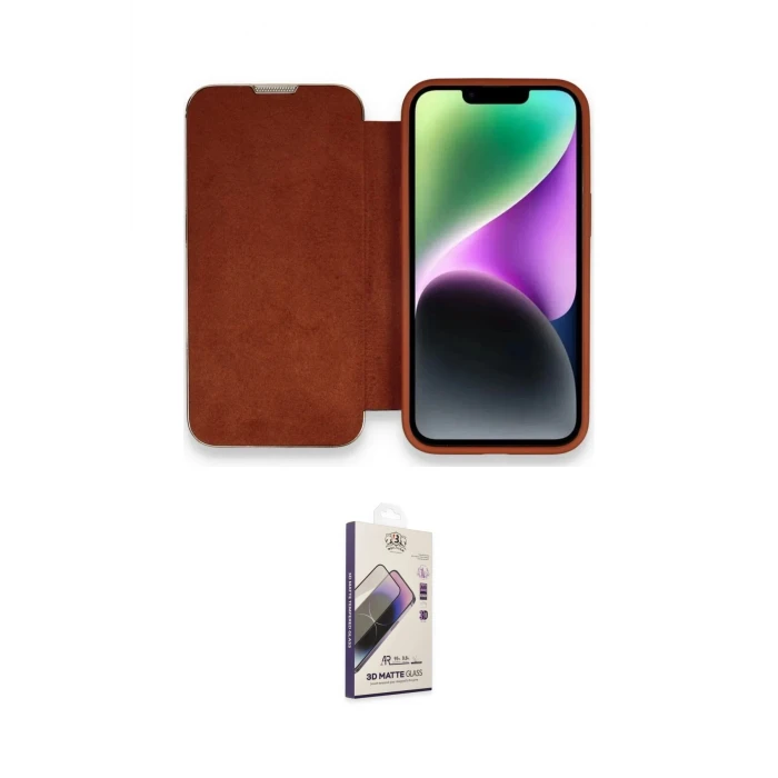 ieg™ iPhone 14 Pro Max Kılıf Siluet Minimal Serisi - Siyah Bilvis 3D Mat Cam Ekran Koruyucu
