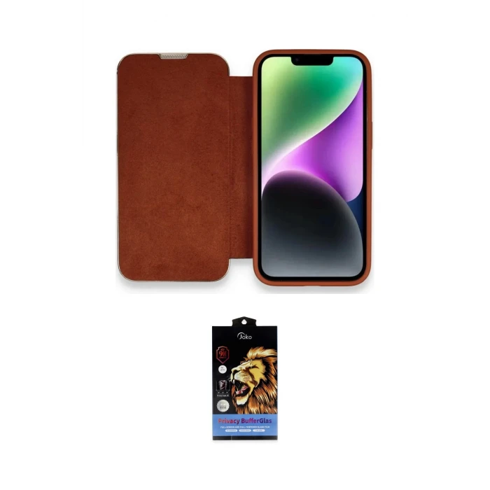 ieg™ iPhone 14 Pro Max Kılıf Siluet Minimal Serisi - Siyah Buffer Hayalet Cam Ekran Koruyucu