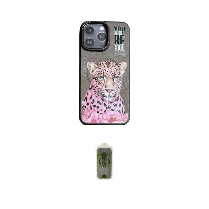 ieg™ iPhone 14 Pro Max Kılıf Siluet Modern Özel Seri - Siyah Joko Magic 5D Hayalet Cam