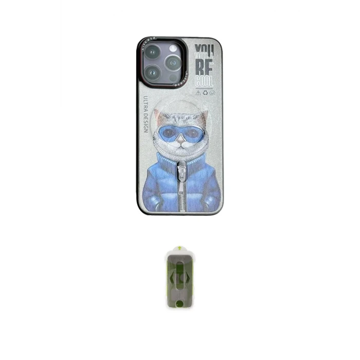 ieg™ iPhone 14 Pro Max Kılıf Siluet Modern Özel Seri - Siyah Joko Magic 5D Hayalet Cam