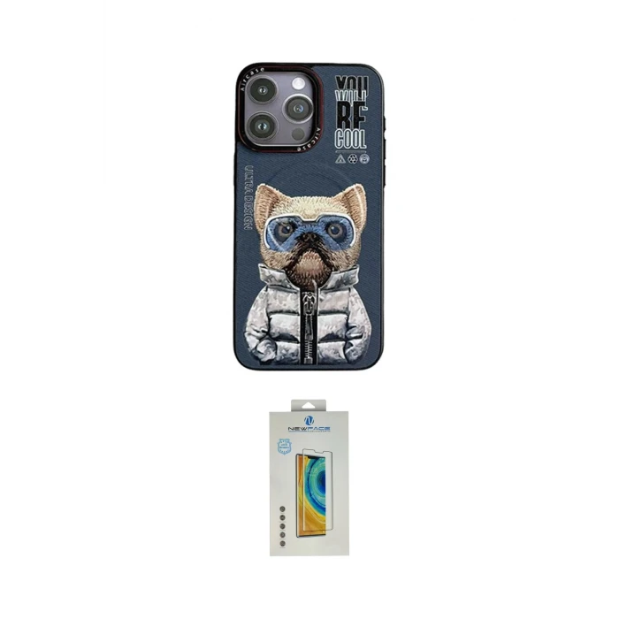 ieg™ iPhone 14 Pro Max Kılıf Siluet Modern Özel Seri - Siyah Polymer Nano Ekran Koruyucu