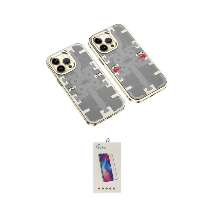 ieg™ iPhone 14 Pro Max Kılıf Ufuk Doku Prime - Siyah Joko 5D Cam