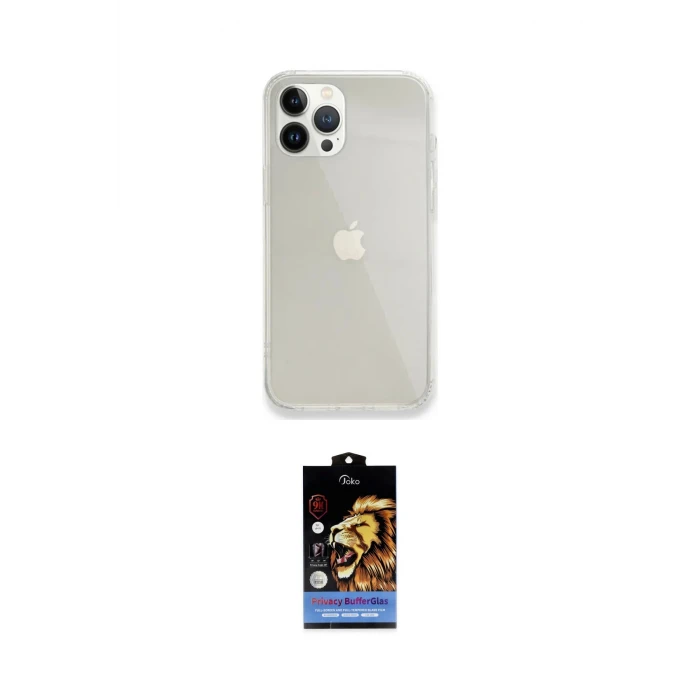 ieg™ iPhone 14 Pro Max Kılıf Vadi Asil Prime - Siyah Buffer Hayalet Cam Ekran Koruyucu