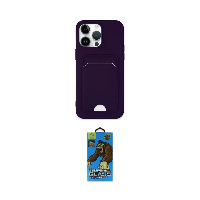 ieg™ iPhone 14 Pro Max Kılıf Vadi Çizgi Prime - Siyah 18D Cam Ekran Koruyucu