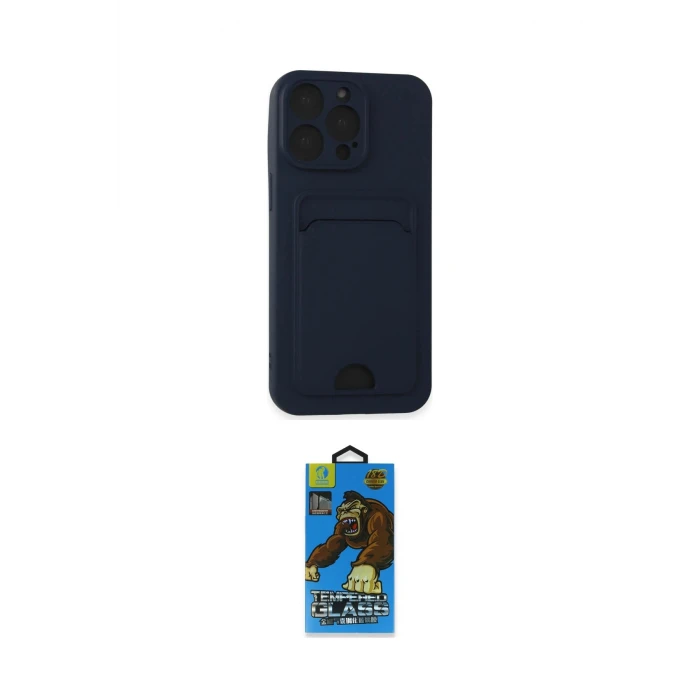 ieg™ iPhone 14 Pro Max Kılıf Vadi Çizgi Prime - Siyah 18D Cam Ekran Koruyucu