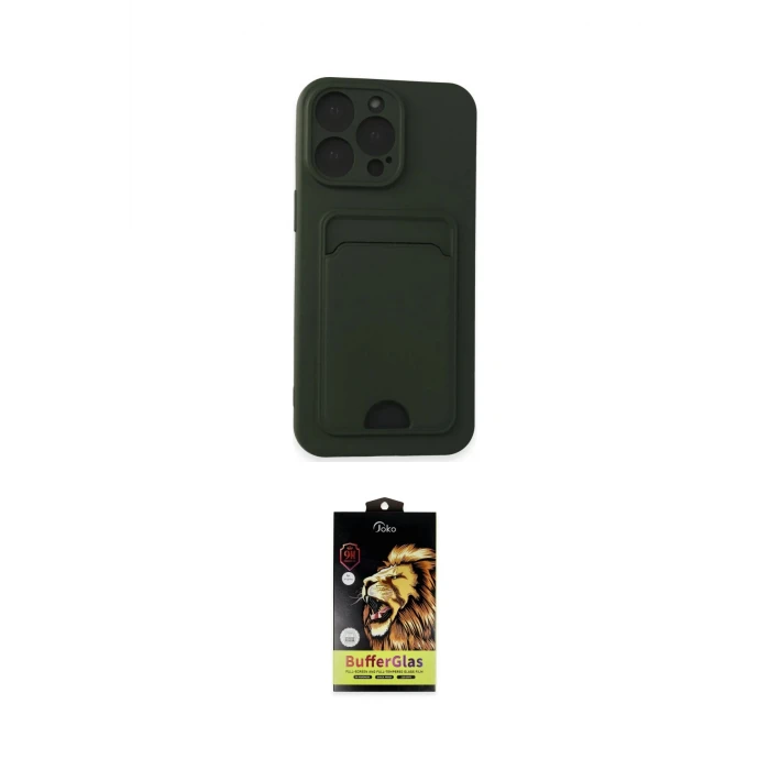 ieg™ iPhone 14 Pro Max Kılıf Vadi Çizgi Prime - Siyah Buffer Cam Ekran Koruyucu