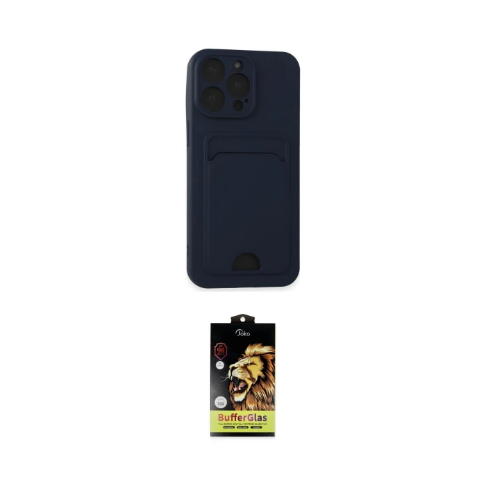 ieg™ iPhone 14 Pro Max Kılıf Vadi Çizgi Prime - Siyah Buffer Cam Ekran Koruyucu