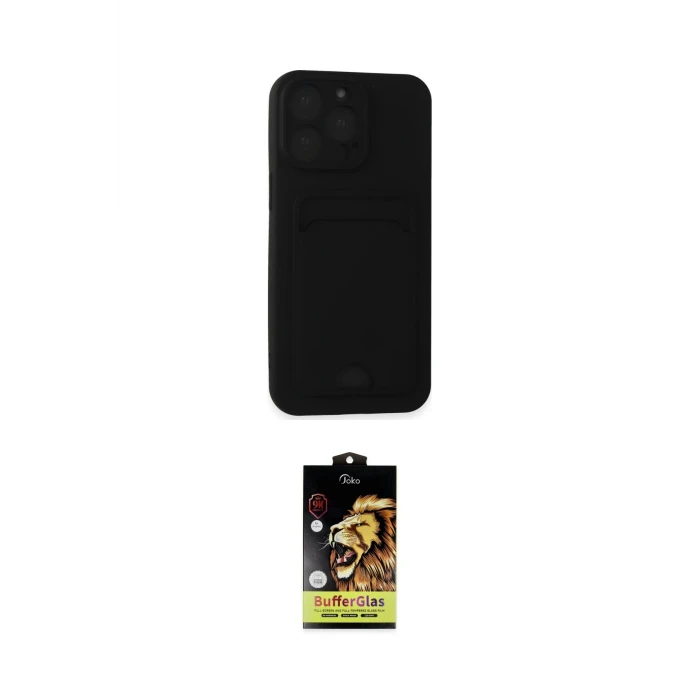 ieg™ iPhone 14 Pro Max Kılıf Vadi Çizgi Prime - Siyah Buffer Cam Ekran Koruyucu