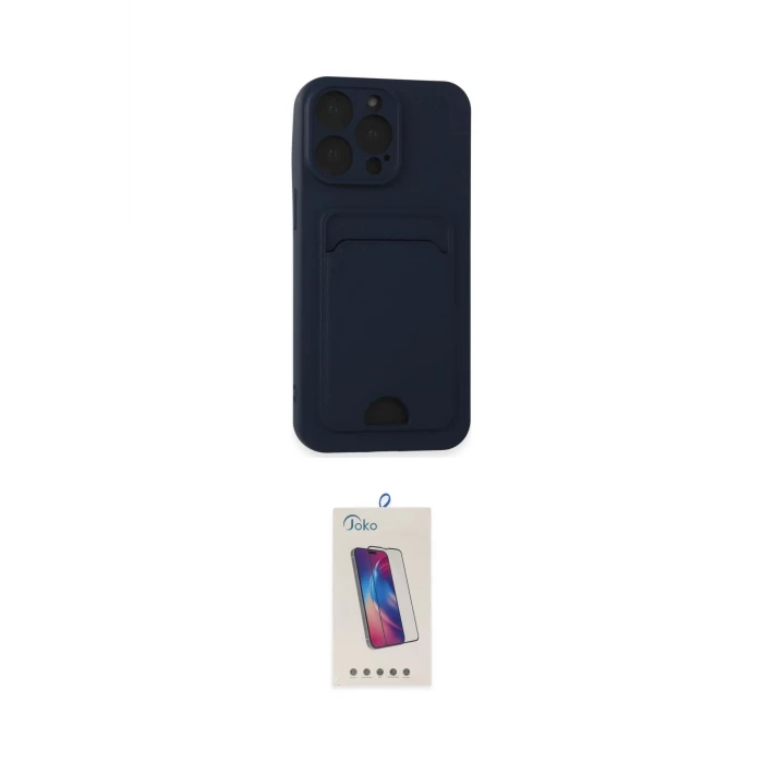 ieg™ iPhone 14 Pro Max Kılıf Vadi Çizgi Prime - Siyah Joko 5D Cam