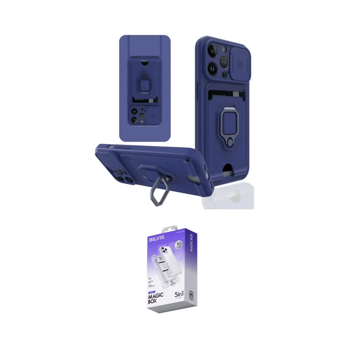 ieg™ iPhone 14 Pro Max Kılıf Vadi Form Prime - Siyah Bilvis 5in1 3D Magic Cam Ekran Koruyucu