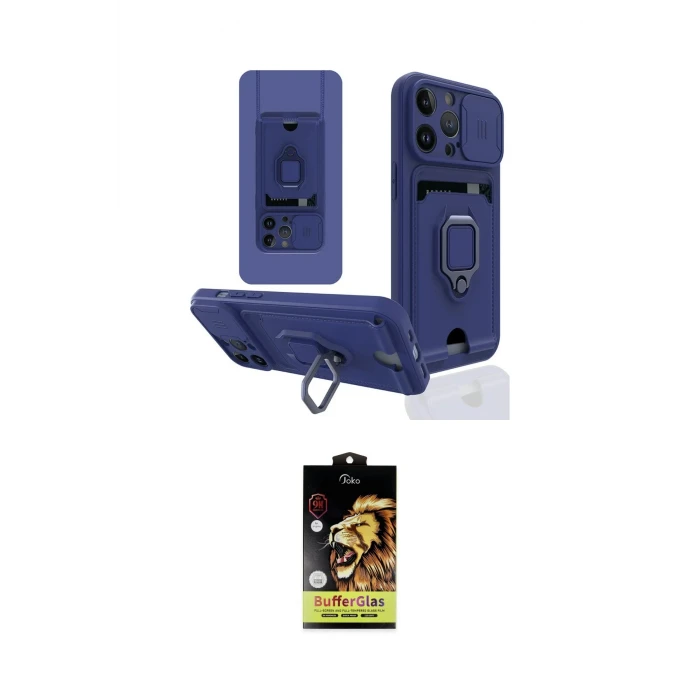 ieg™ iPhone 14 Pro Max Kılıf Vadi Form Prime - Siyah Buffer Cam Ekran Koruyucu