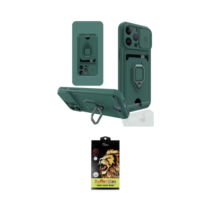 ieg™ iPhone 14 Pro Max Kılıf Vadi Form Prime - Siyah Buffer Cam Ekran Koruyucu