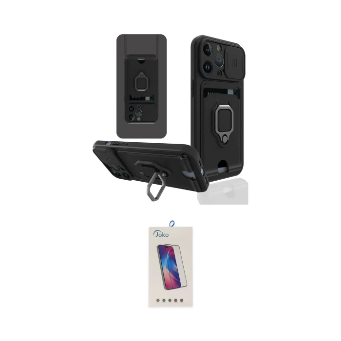 ieg™ iPhone 14 Pro Max Kılıf Vadi Form Prime - Siyah Joko 5D Cam