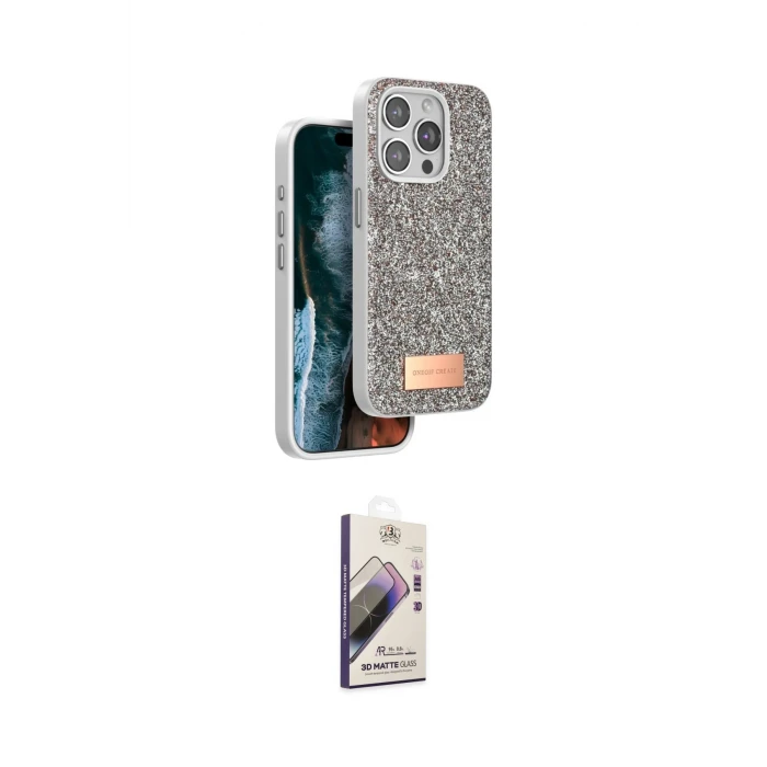 ieg™ iPhone 14 Pro Max Kılıf Vadi Klasik Serisi - Siyah Bilvis 3D Mat Cam Ekran Koruyucu