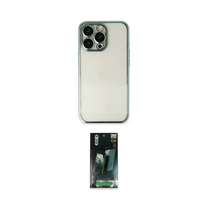 ieg™ iPhone 14 Pro Max Kılıf Vadi Minimal - Şeffaf 360 Full Body Arka Koruyucu