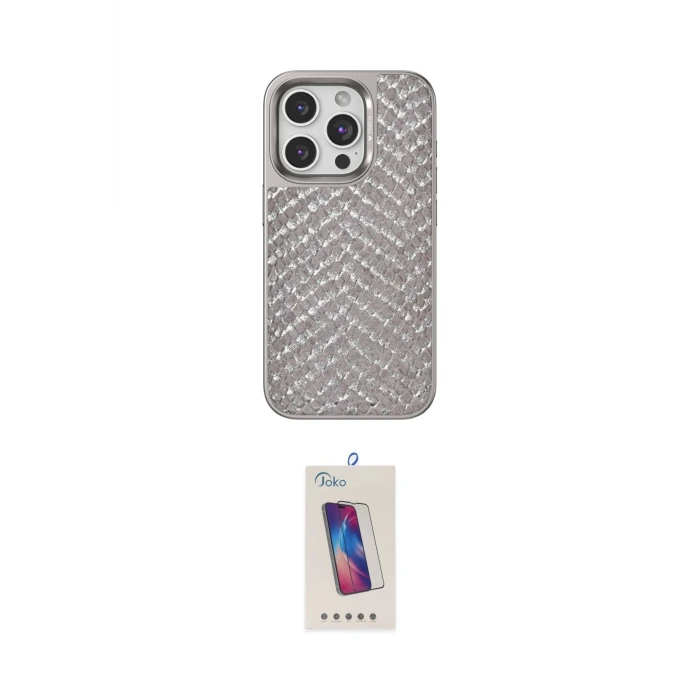 ieg™ iPhone 14 Pro Max Kılıf Vadi Özel Seri - Siyah Joko 5D Cam