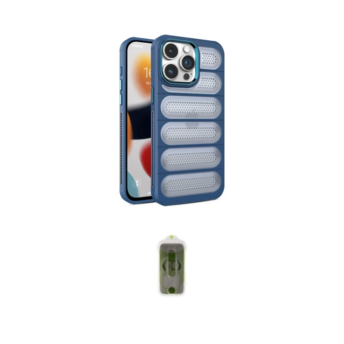 ieg™ iPhone 14 Pro Max Kılıf Yadigar Doku Özel Seri - Siyah Joko Magic 5D Hayalet Cam