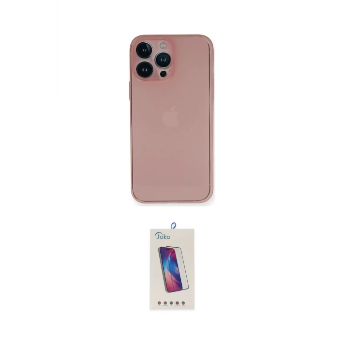 ieg™ iPhone 14 Pro Max Kılıf Yadigar Yansıma Serisi - Siyah Joko 5D Cam