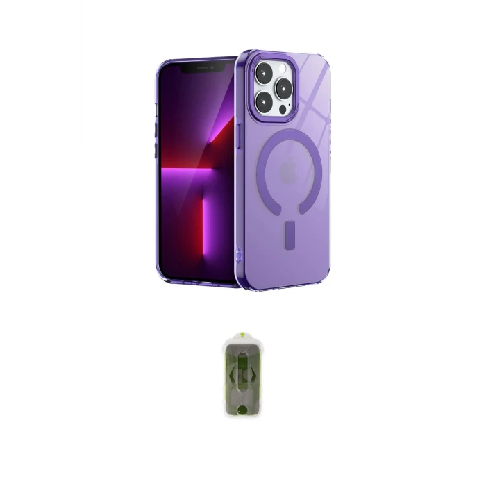 ieg™ iPhone 14 Pro Max Kılıf Yankı Çizgi - Siyah Joko Magic 5D Hayalet Cam