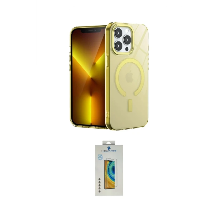ieg™ iPhone 14 Pro Max Kılıf Yankı Çizgi - Siyah Polymer Nano Ekran Koruyucu