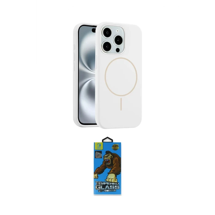 ieg™ iPhone 14 Pro Max Kılıf Yankı Form Serisi - Siyah 18D Cam Ekran Koruyucu