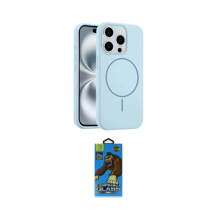 ieg™ iPhone 14 Pro Max Kılıf Yankı Form Serisi - Siyah 18D Cam Ekran Koruyucu