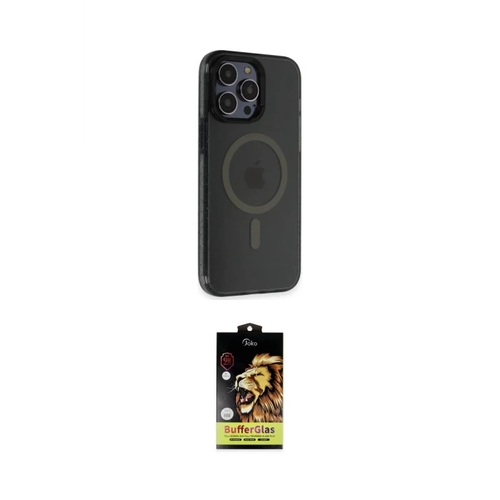 ieg™ iPhone 14 Pro Max Kılıf Yankı Işık Prime - Siyah Buffer Cam Ekran Koruyucu