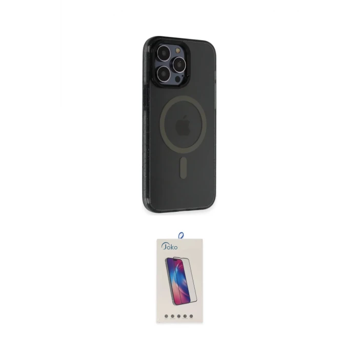 ieg™ iPhone 14 Pro Max Kılıf Yankı Işık Prime - Siyah Joko 5D Cam