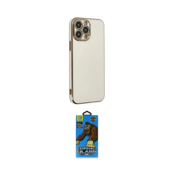 ieg™ iPhone 14 Pro Max Kılıf Yankı Serisi - Siyah 18D Cam Ekran Koruyucu