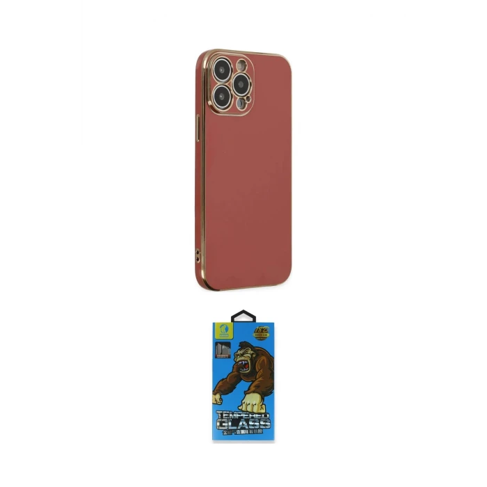 ieg™ iPhone 14 Pro Max Kılıf Yankı Serisi - Siyah 18D Cam Ekran Koruyucu