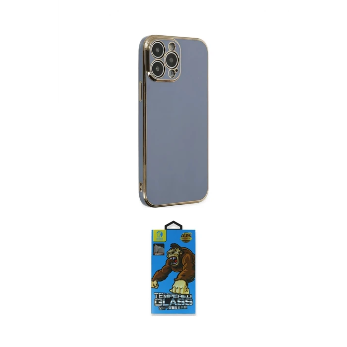 ieg™ iPhone 14 Pro Max Kılıf Yankı Serisi - Siyah 18D Cam Ekran Koruyucu