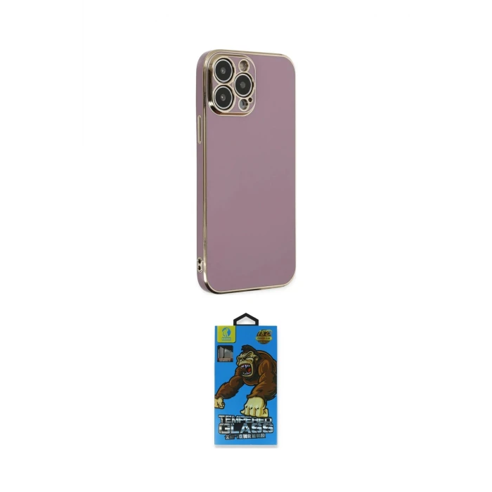 ieg™ iPhone 14 Pro Max Kılıf Yankı Serisi - Siyah 18D Cam Ekran Koruyucu